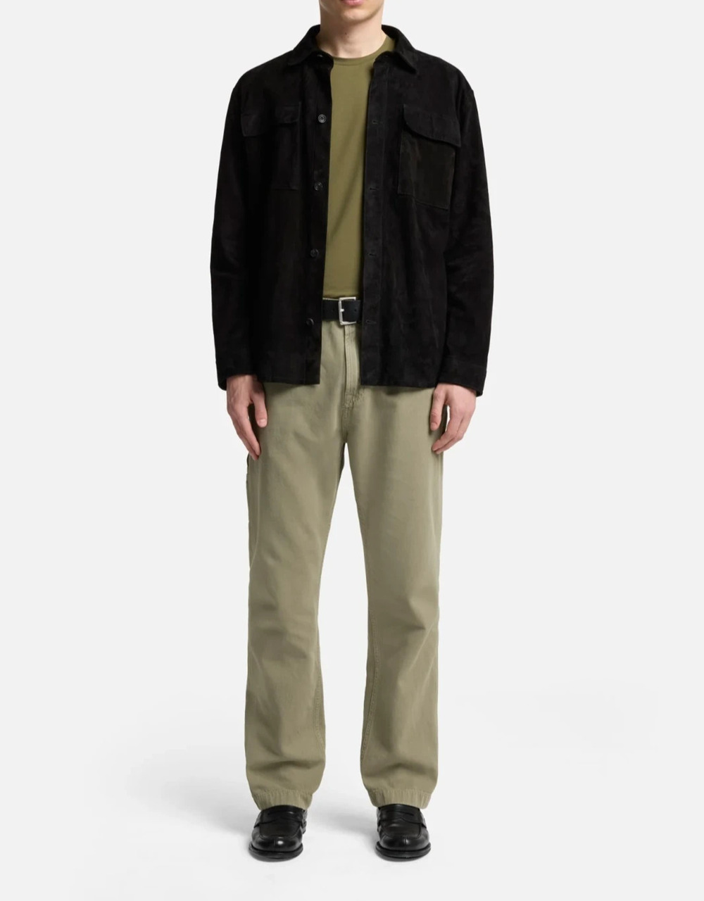 Seven for all mankind CARPENTER CHINO skinny pants Olive Sz 33 A008097